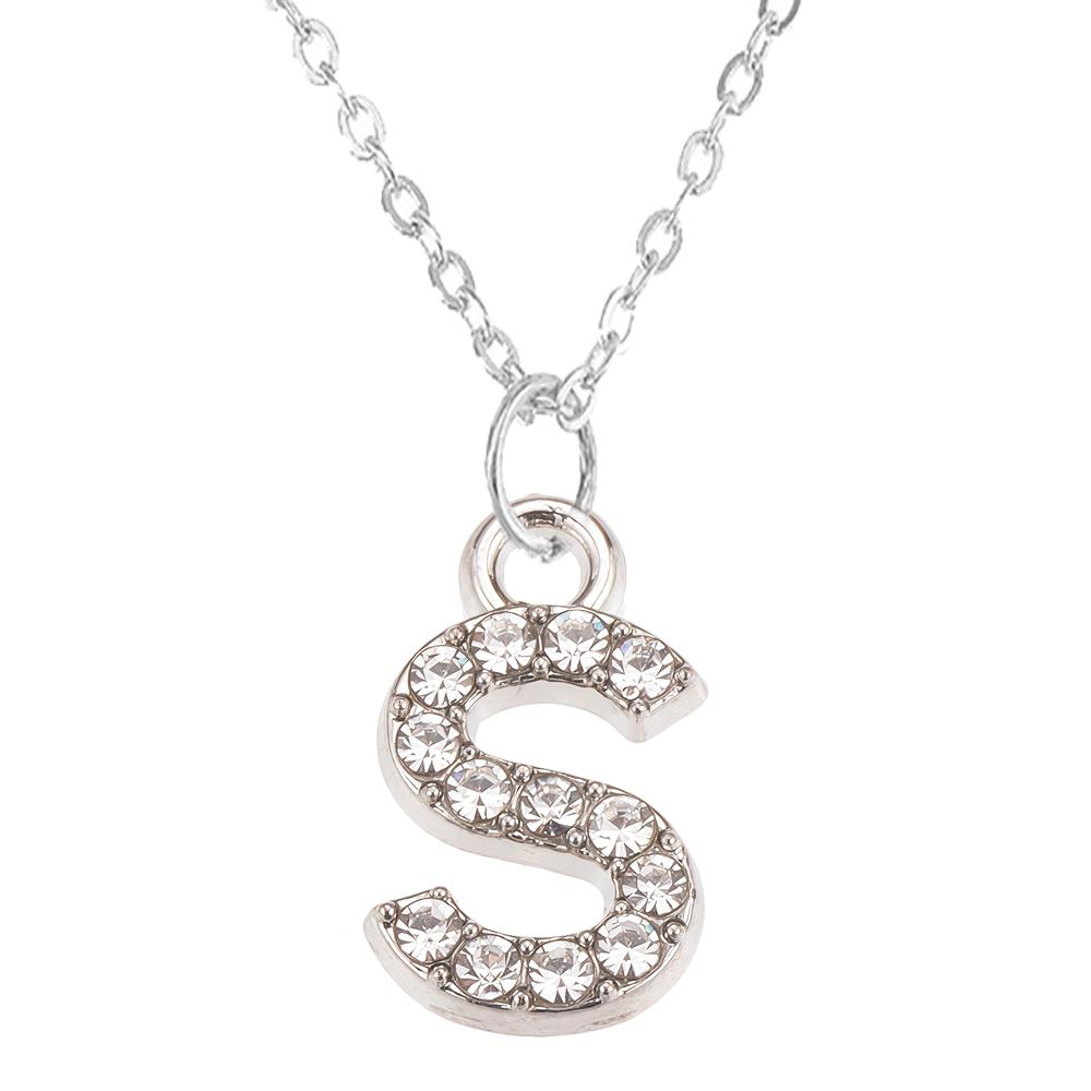 Mode Glanzende A-Z Letter Hanger Bedel Ketting 26 Initialen Alfabet Naam Sleutelbeen Ketting Feest Valentijnsdag Sieraden Cadeau