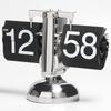 Compact Balance Flip-Page Clock: Single/Double-Foot Design, Bedside Metal Pendulum, Classic Creative Desk Clock