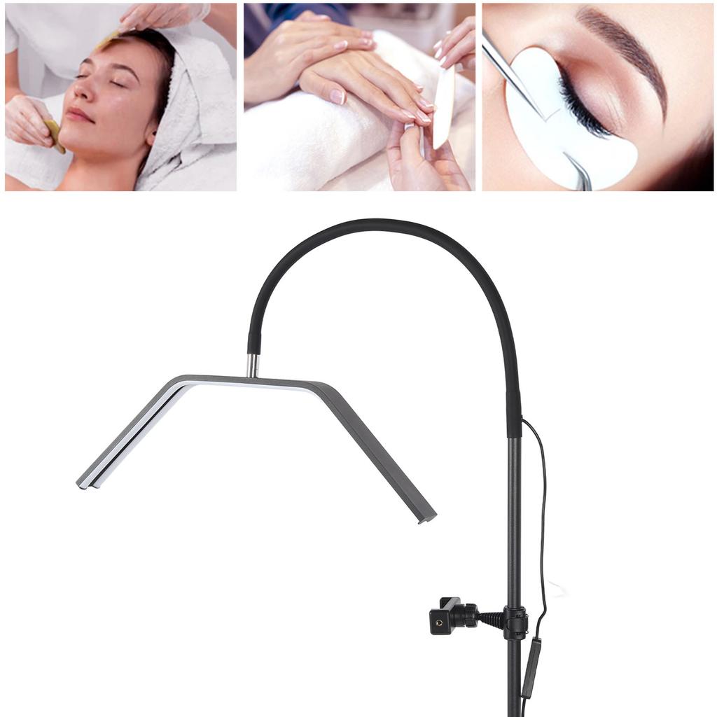 Floor Beauty Lamp Acrylic Stepless Dimming LED Half Moon Lamp for Eyelash Skincare Eyebrow