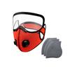 Cycling Face Mask with Transparent Shield and Replaceable Filters Adjustable Breathable Protective Cover for Outdoor Sports and Commuting