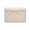 Coach Flap Card Case 10 Brand Logo Coated Canvas Card Holder Mini Women Card Holder Chalk-White CZ272-IMXDM