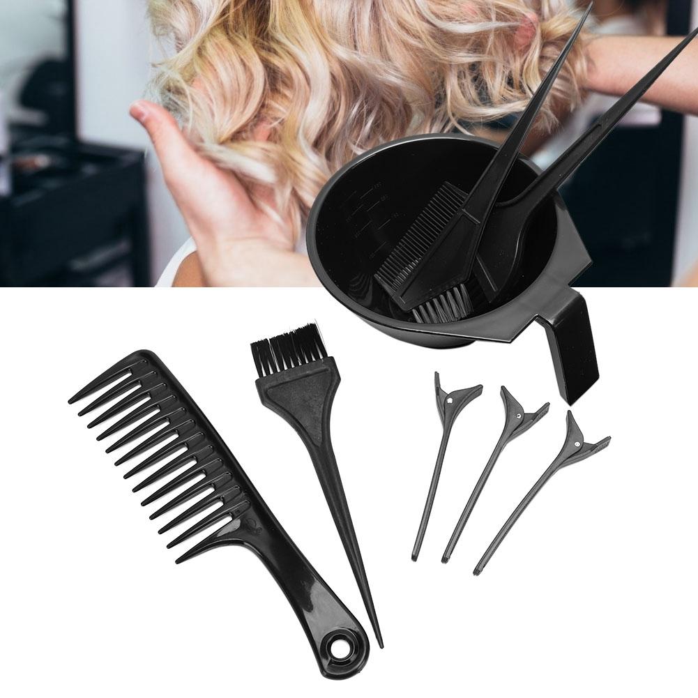 8pcs Professional Hair Dyeing Tool Highlights Comb Hair Clip Dyestuff Mixing Bowl Kit