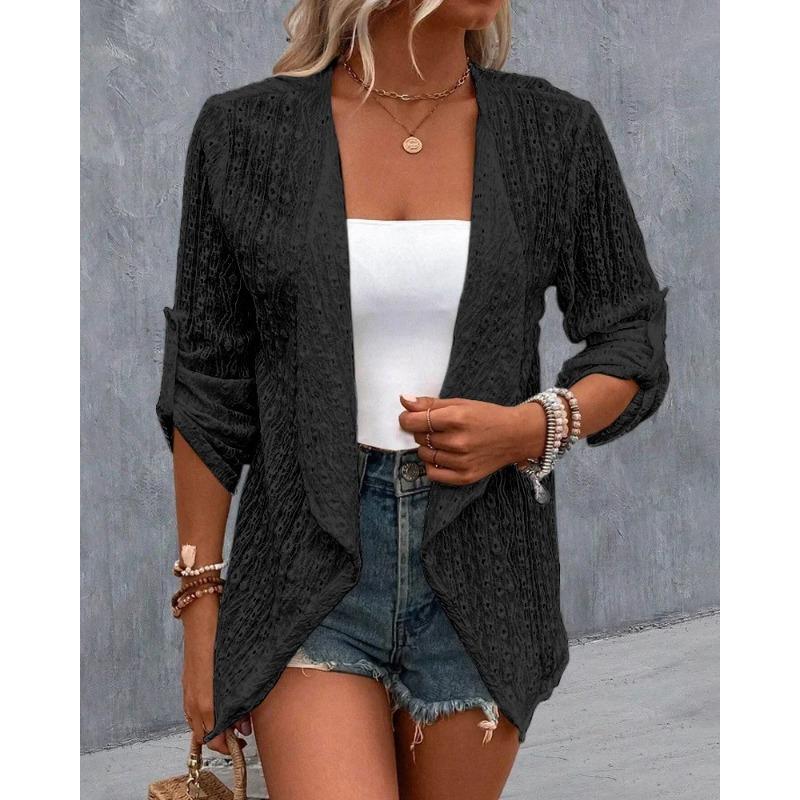 

GMXIA Женский повседневный кардиган с длинным рукавом и принтом XXL чёрный