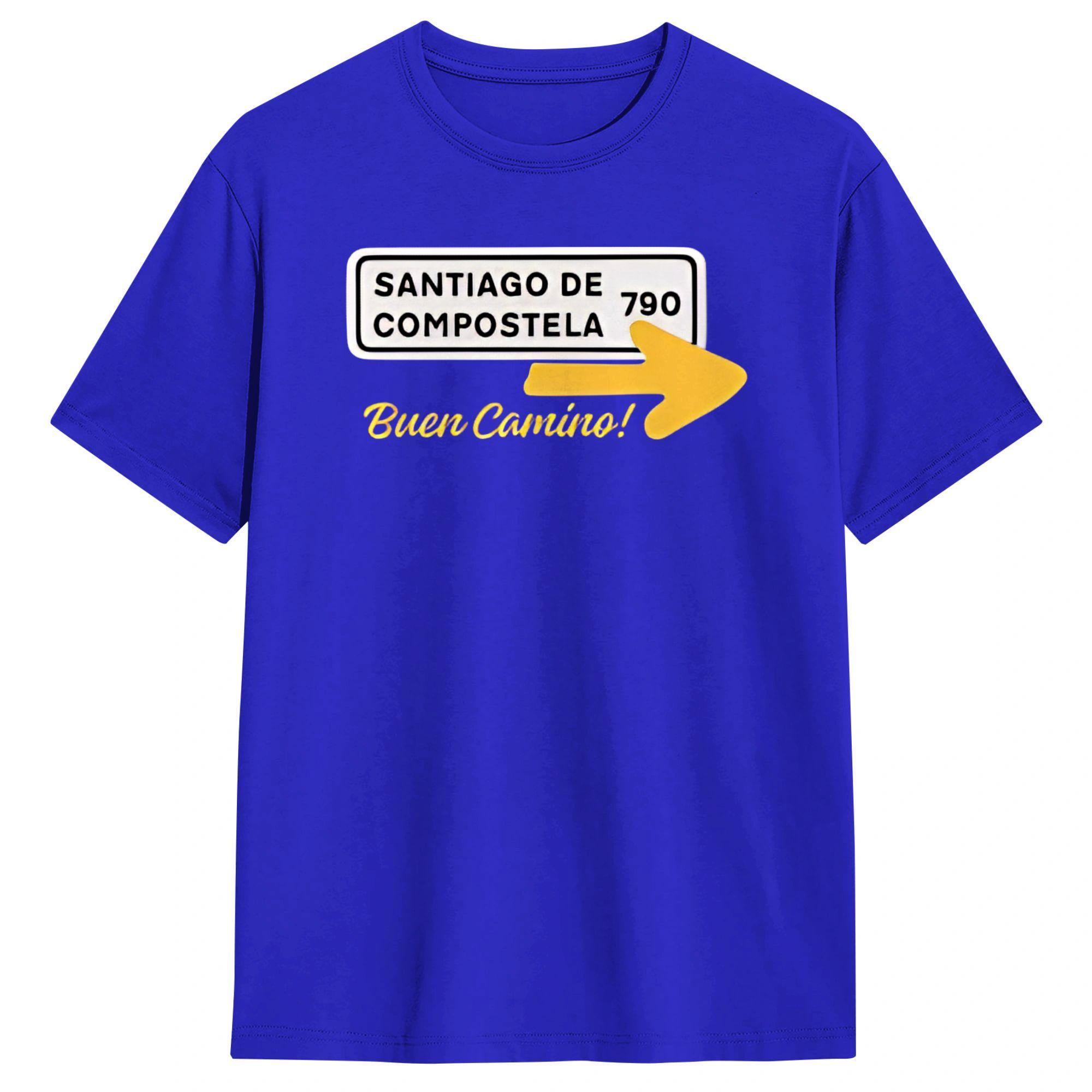 Unisexs Camino De Santiago T Shirt Pure Cotton Tops Funny Short Sleeve O Neck Tees 4XL 5XL 6XL TShirts S