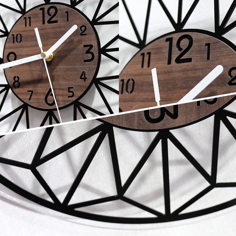 Wooden Grain Wall Clock Bedroom Decoration Aesthetics Kitchen Living Room Office Bedroom Home Decoration 12 Inch Clock