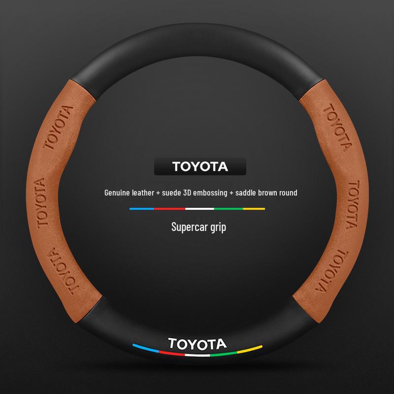 Kryt na volant Toyota Prado – Protišmykový karbónový, Ultra tenký semiš