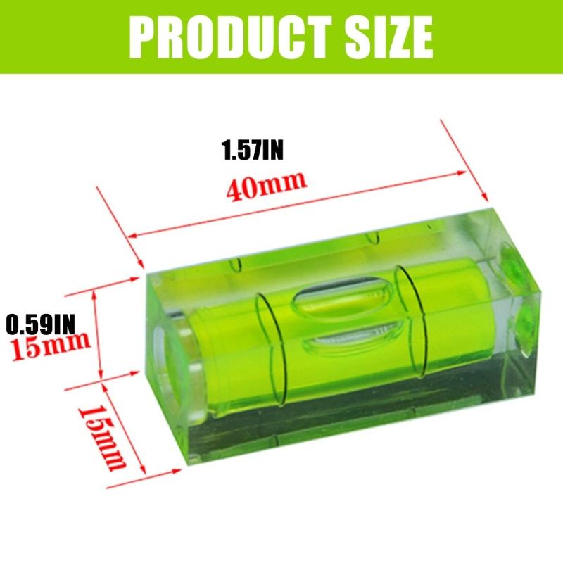 Pack Of 5/10 Small Green Level Gauges with Glowing Function Level Measuring Instrument for Stable Horizontal Reference