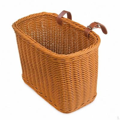 Kids' Woven Bicycle Basket Vintage Style Front Handlebar Storage for Balance Bikes & Scooters