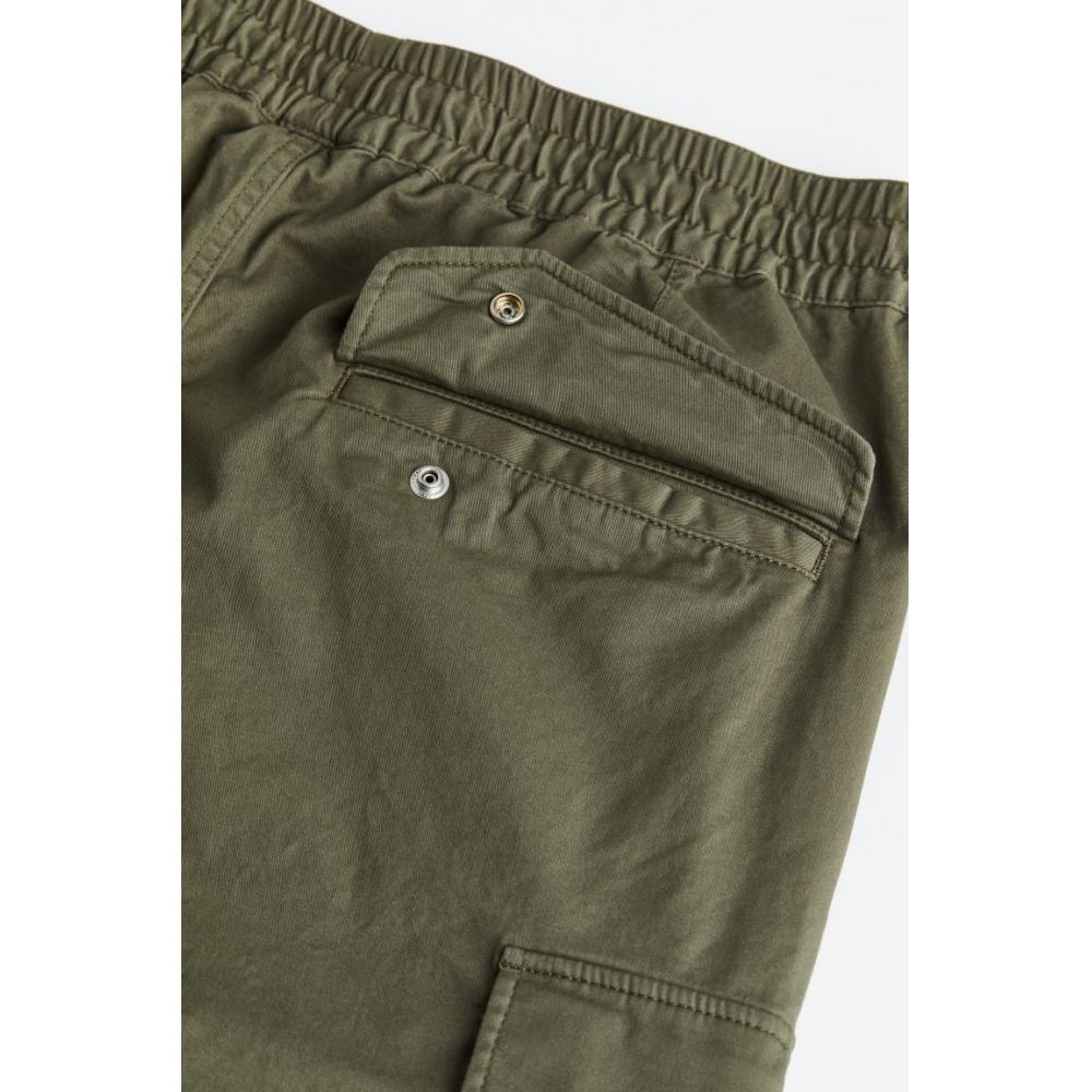 H M sliM Fit Cargo Jogger Pants kHaki Green