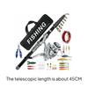 Telescopic Fishing Rod and Reel Set Carbon Fiber for Travel, Beginners