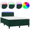 Maison Exclusive - Sommier à lattes de lit avec matelas LED vert foncé 120x190 cm
