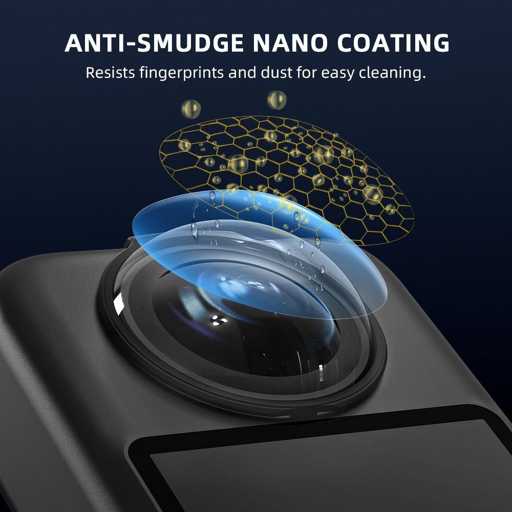 Protection d'objectif en verre optique Anti-rayures Protection d'objectif amovible Bouchon d'objectif protecteur durable pour DJI Osmo 360