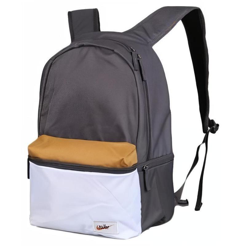 Nike Heritage Polyester Backpack Regular Unisex Lightning Gray & Light Purple Lightweight Casual BA4990-082