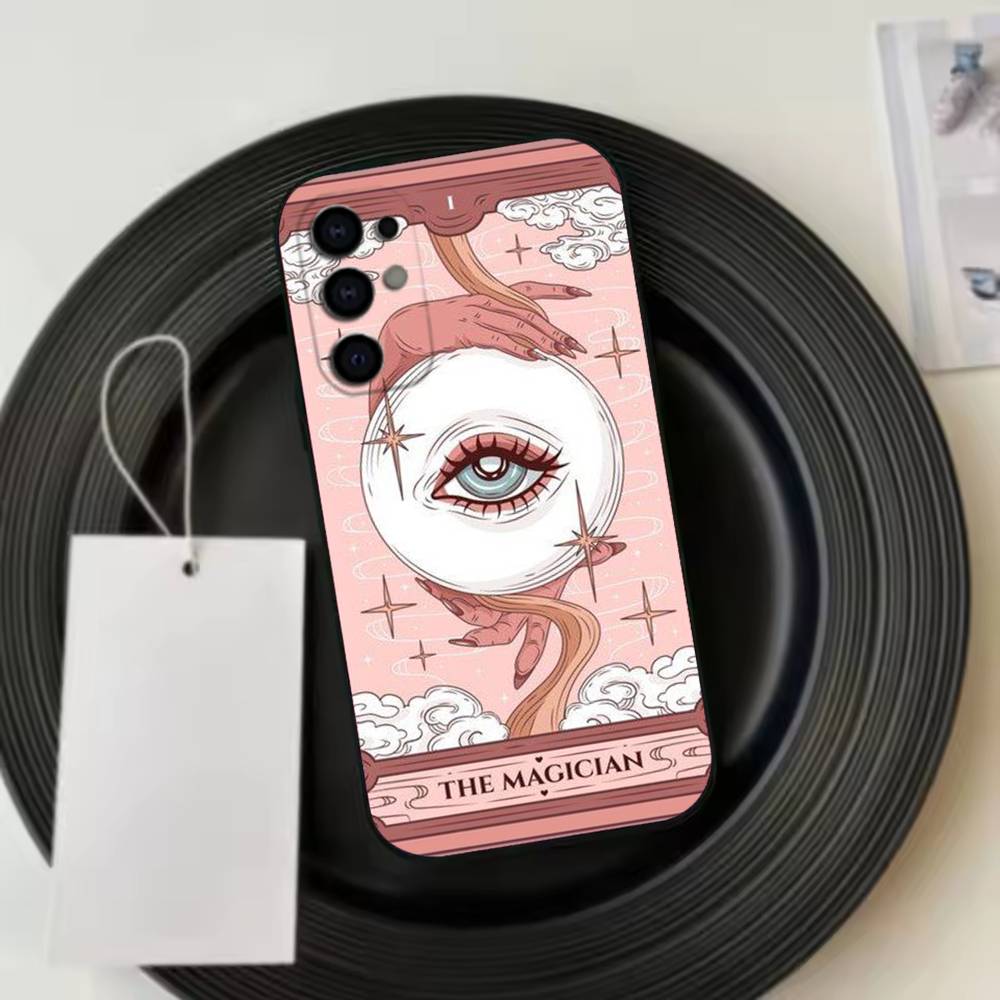 Moon Star S-Sun Tarot   Phone Case Black Silicone Soft For Samsung S25,S24,S21,S22,S23,S30,Ultra,S20,Plus,Fe,Lite