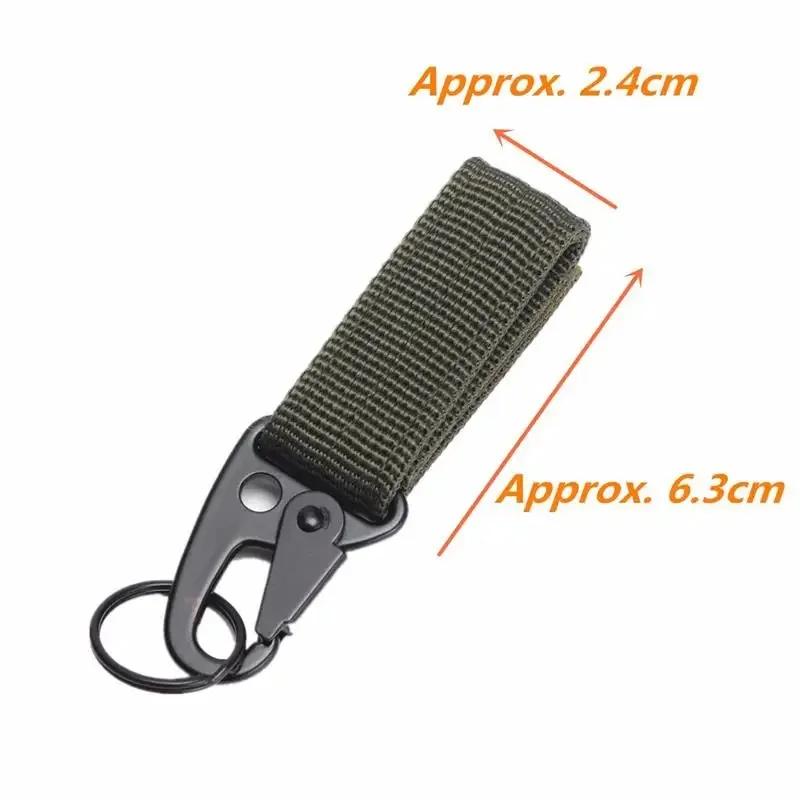 Mosquetón de nailon de alta resistencia, gancho para llaves, hebilla de correas MOLLE, sistema colgante, hebilla para cinturón, accesorios para acampar y senderismo