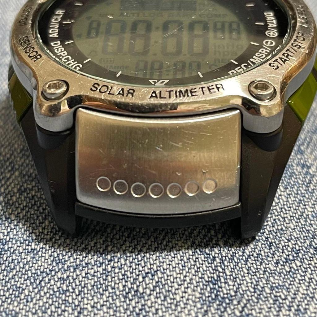 Used [Working Condition] [No Belt] SEIKO PROSPEX Alpinist Solar Hardlex S822-00B0 Watch SEIKO