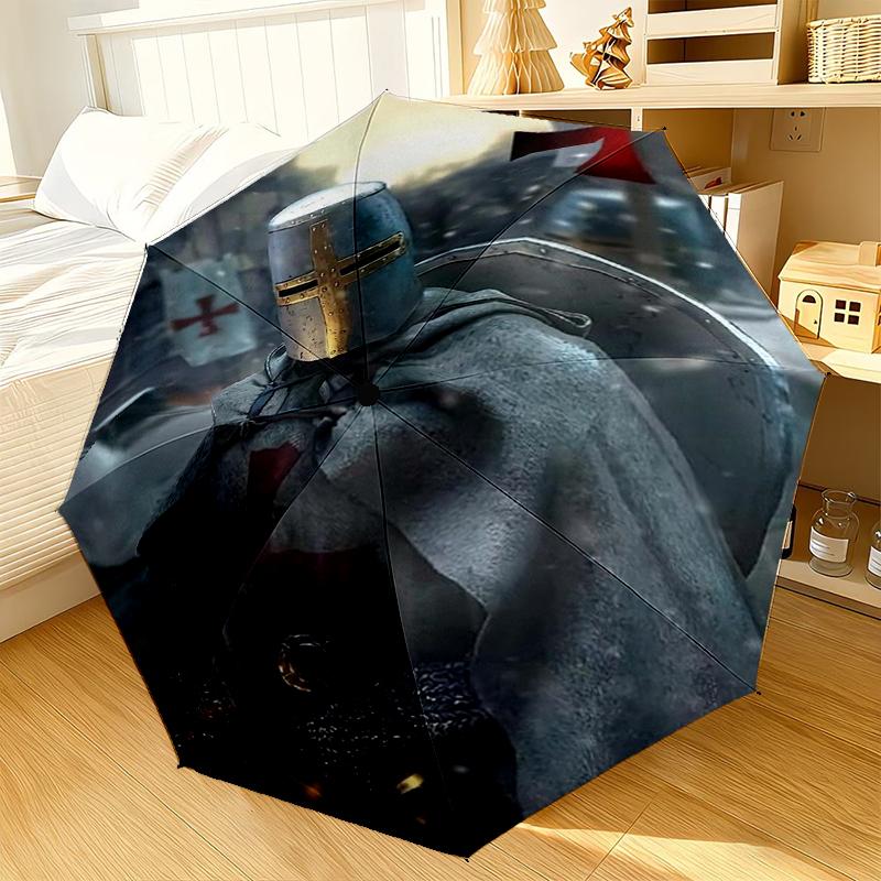 Knightly Valor And Patriotism Umbrella 8-Frame for Travel, camping, Casual Lightweight Portable Umbrella, Essential for every family Holidays Gift