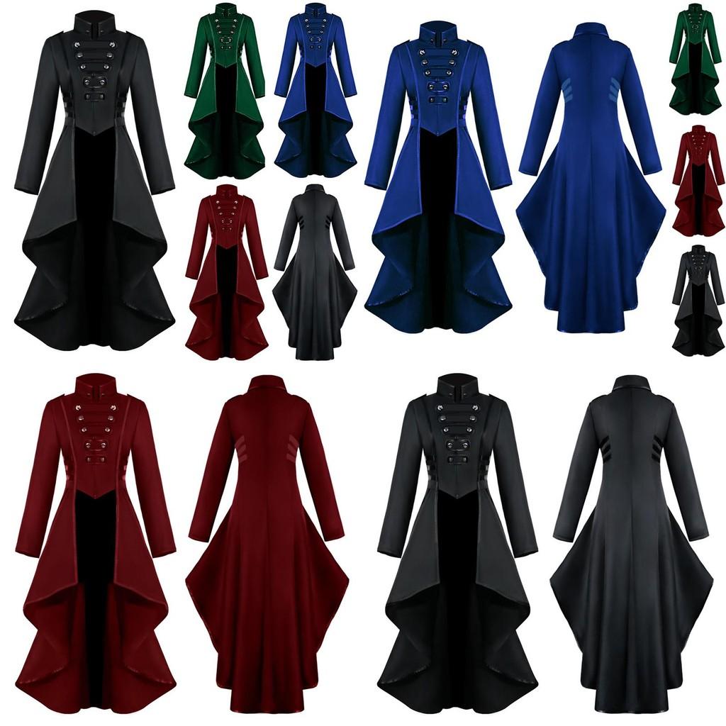 Elegant Women Vintage Medieval Tuxedo Gothic Tailcoat Perfect For Cosplay Costume