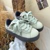 Spring New Mint Green Board Shoes Women's Original Niche Retro Casual Thick Soles