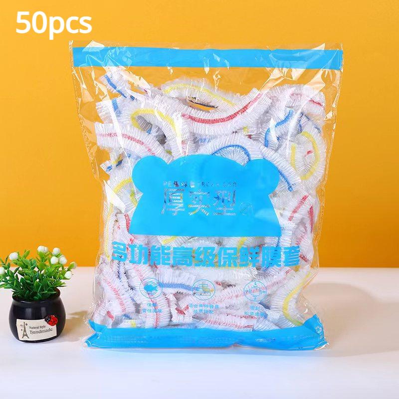 Bunte Einweg-Lebensmittelabdeckung Saran Wrap Darmabdeckung Lebensmittelqualität Frischhalte-Plastiktüte Zubehör für Küchenkühlschränke
