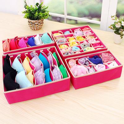 1 Set Underwear Organizer Multi-grids Saving Space Non Woven Fabric Scarves Drawer Wardrobe Organizer for Home