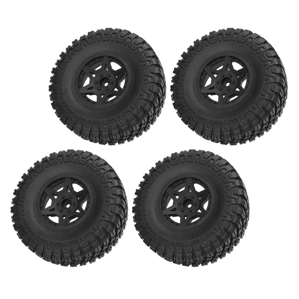 4 Pcs RC Short Course Truck Wheels 120mm Diameter Rubber Tire Plastic Hex Hub 1 10 RC Truck Wheels for Slash 4x4 2WD