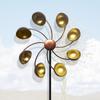 66cm Outdoor Windmill Decoration Garden Iron Rotating Windmill Wind Windmill Garden Yard Outdoor Decor Mental Ground Stake