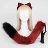 Plush Cat Ear Headband Tail Set Cosplay Anime Fans Adult Costume Accessory