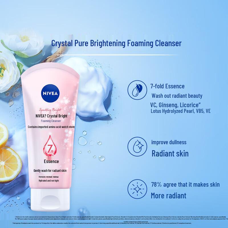 Nivea Amino Acid Brightening Foaming Cleanser Twin Pack