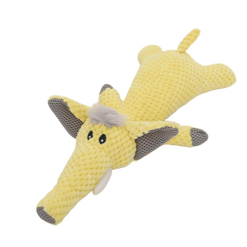 Cute Plush Dog Squeaky Toy Soft Corduroy Pet Chew Toy for Puppy Interactive Teething