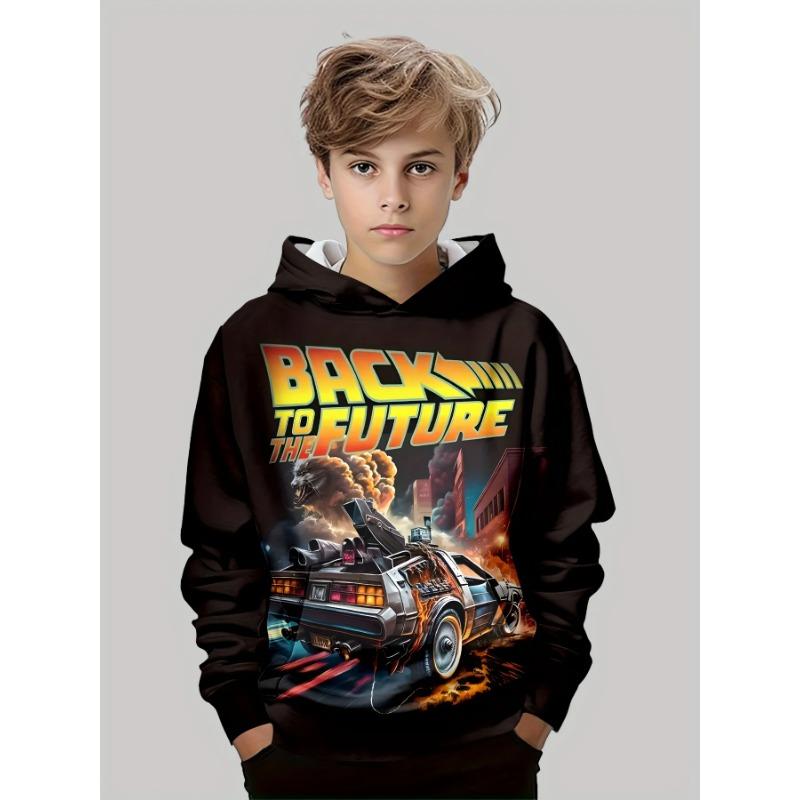 Autumn 3D  Sport Car Printed Hoodies Fashionable Casual Sports Long Sleeved Children's Boy Hooded Sweatshirts
