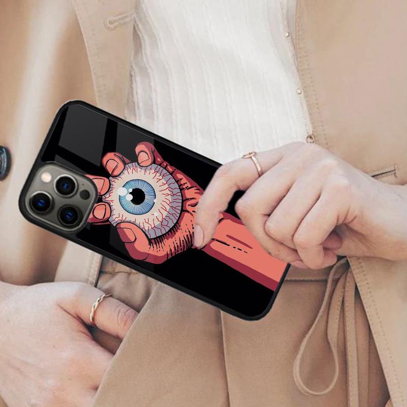 Halloween Scary Eyeball Magnetic Phone Case For APPLE iPhone 17 Air 16 14 13 12 Pro Max 15 Plus Charge With MagSafe Cover