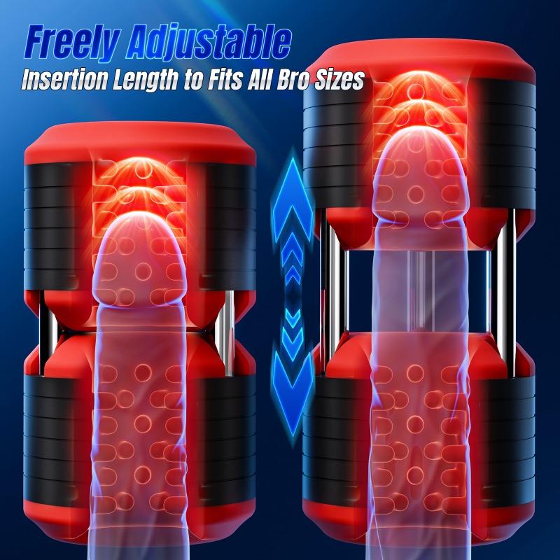 2026 NewMale Double Penis Masturbator Vibrating Interactive Electric Masturbator Penis Pump Stroker Pocket Pussy Sex Toy for Men