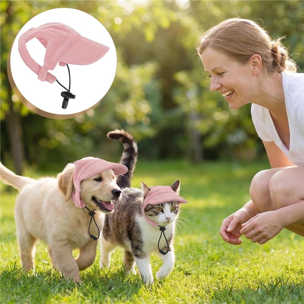 Dog Baseball Hat, Color Sun Visor Hat for Dogs & Cats, Summer & Fall Beach Headwear for Puppies & Kittens, Outdoor Sun Protection
