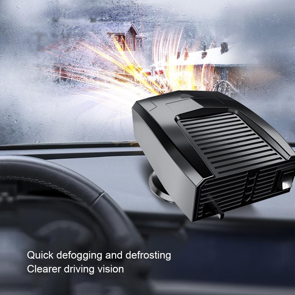 12V/24V Car Heater Car Windshield Fast Heating Defrost Defogger Portable Rotation Electric Heating Fan Dryer