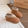 Winter 2025 Girls' Snow Boots: Velvet-Lined Short Martin Boots for Big Kids
