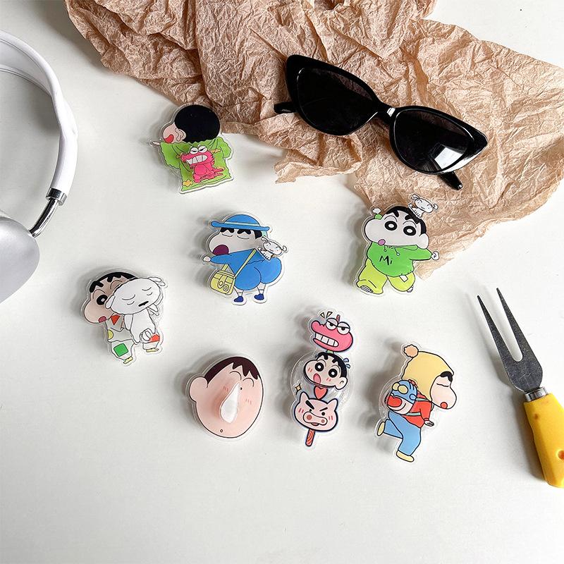Cartoon Cute Little New Snot Dumby Can Rotate Mobile Phone Airbag Bracket Wind Back Sticker Ring Niche