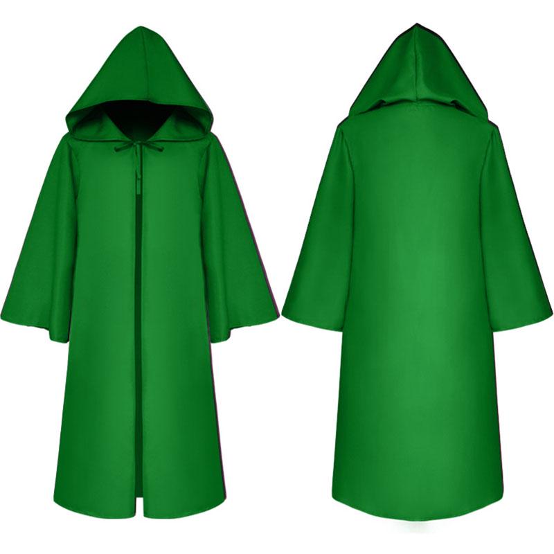 Wars Star Jedi Warrior Hooded Cloak Cape Robe Costume Cosplay Halloween Party
