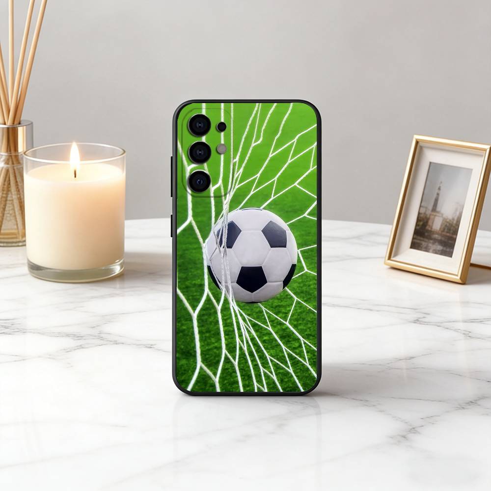 

F-Football and G-Green P-Pitch Phone Case Black Silicone Soft For Samsung S25,S24,S21,S22,S23,S30,Ultra,S20,Plus,Fe,Lite Samsung S21lite