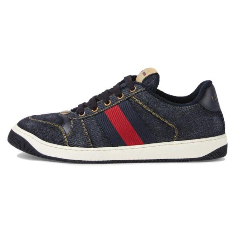 Gucci Screener Denim Lace-up Sneakers 771097 FAC1U 1091