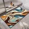 Imitation Marble Patterned Bathroom Carpet Nordic Style Versatile Mat Entrance Non Slip and Absorbent Door Mat