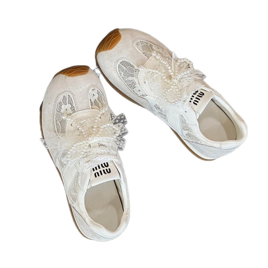 Lace breathable sports casual fashion low heel light women's shoes spring and summer new versatile board shoes