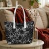 Elegant Embossed Rose Tote Bag Stylish Daily Carry Handbag for Women Casual Shopping Purse Lightweight Portable Shoulder Bag