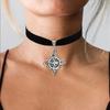 Gothic Witch Knot Choker Celtic Pendant Necklace Triquetra Trinity Wiccan Jewelry Good Luck Gift