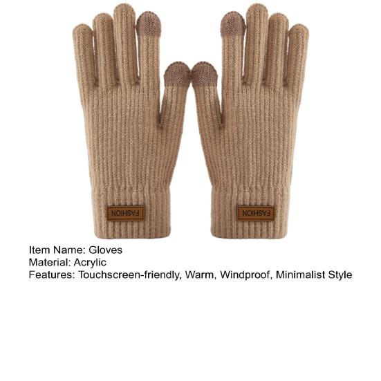Women Winter Gloves Touch Screen Warm Knitted Gloves Soft Full Finger Thick Gloves for Daily Outings Driving Outdoors