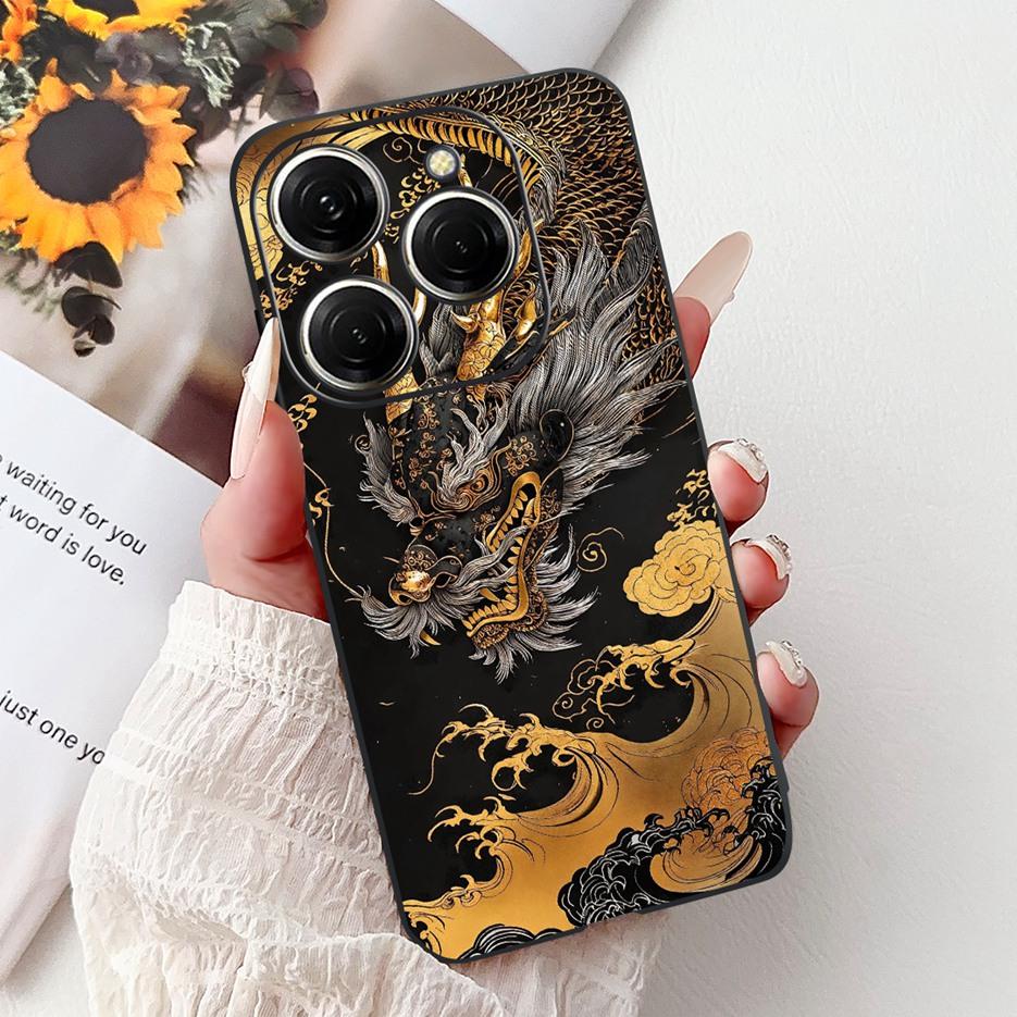 Für Tecno Spark 20 Hülle Spark 20C BG7 BG7n Coole Drachenmuster Hülle Weiche Silikonhülle Für Tecno Spark 20 Pro Spark20 Pro+ Taschen