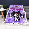 Kuromi Cartoon Blanket Custom Kawaii Fluffy Modern Winter Plush Furry Children Printed Reactive Printing And Throws