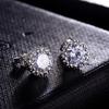 Women Simple Casual Zircon Earring Elegant All-match Ear Studs Party Jewelry
