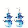 Snowman Double-Sided Acrylic Earrings - Lightweight, Durable Christmas Gift