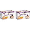 Santoor Sandal and Almond Milk Soap Pack of 2 Deep Moisturizing Bath Bars for Bright and Glowing Youthful Skin